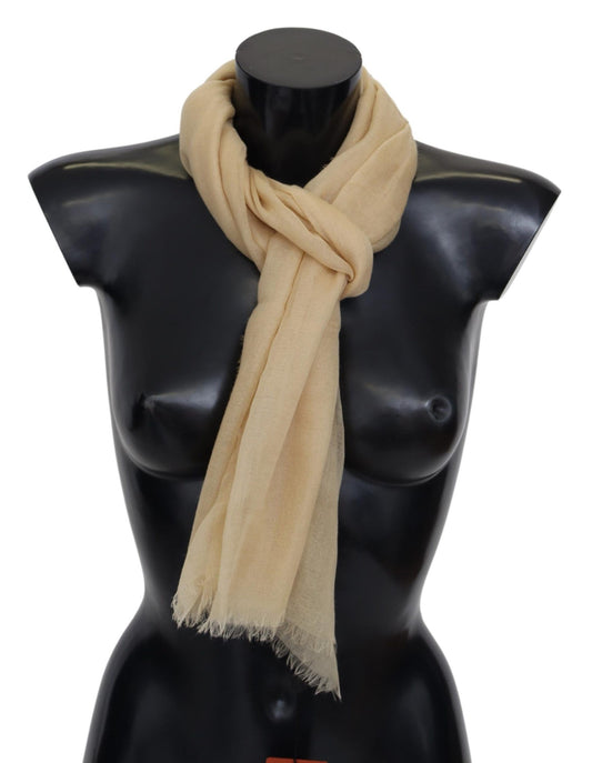  - Elegant Cashmere Scarf in Beige