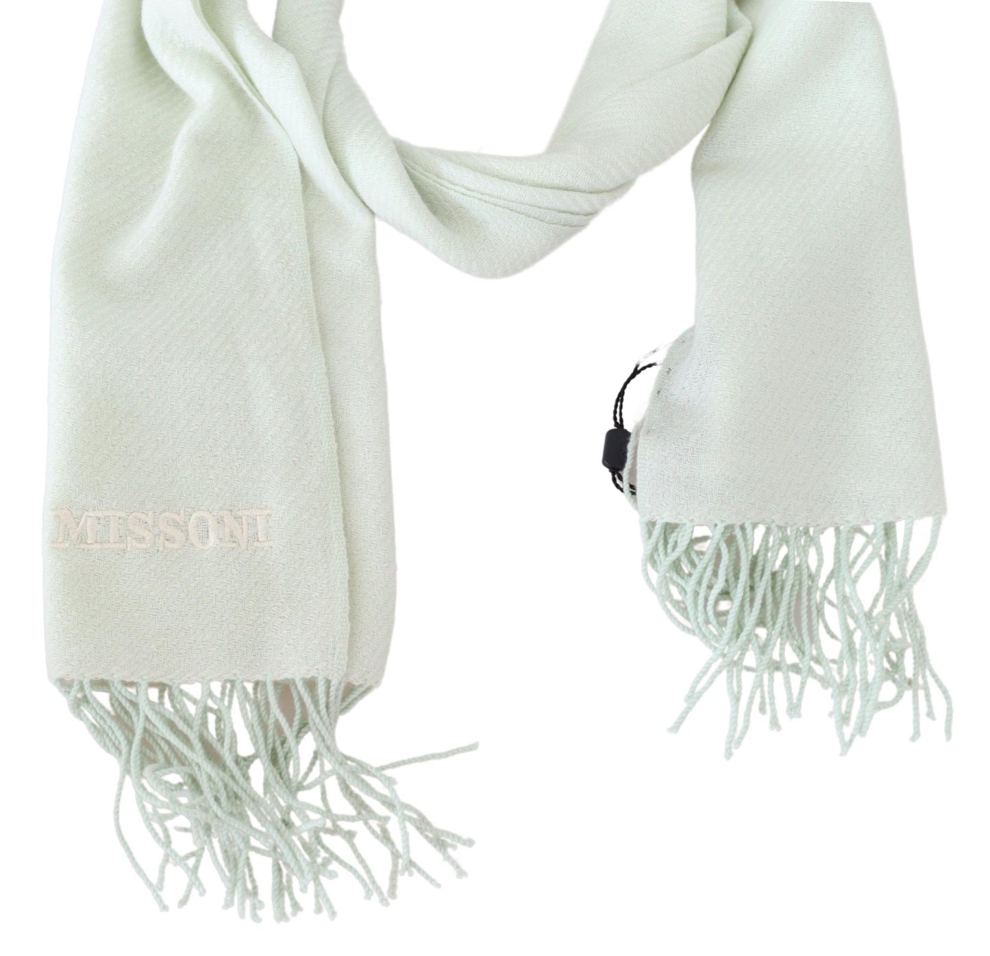  - Elegant White Cashmere Scarf