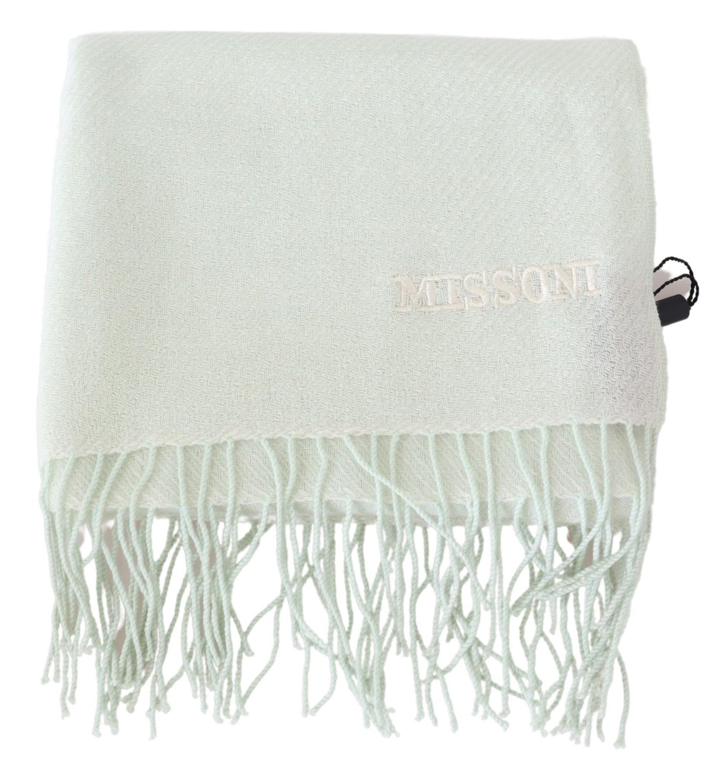  - Elegant White Cashmere Scarf