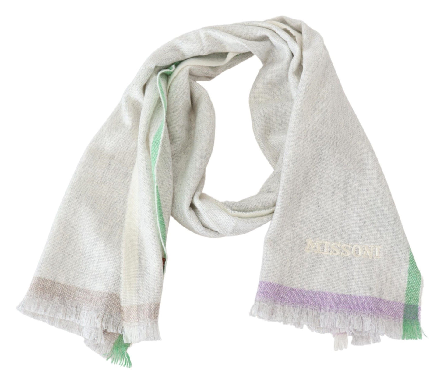  - Multicolor Cashmere Line Pattern Scarf