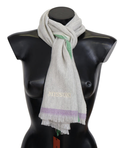  - Multicolor Cashmere Line Pattern Scarf