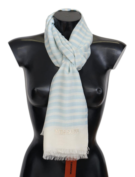  - Elegant Cashmere Scarf with Linear Design