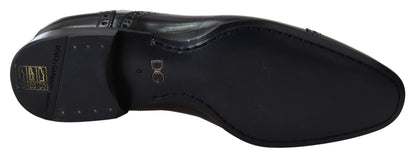  - Elegant Black Leather Formal Derby Shoes