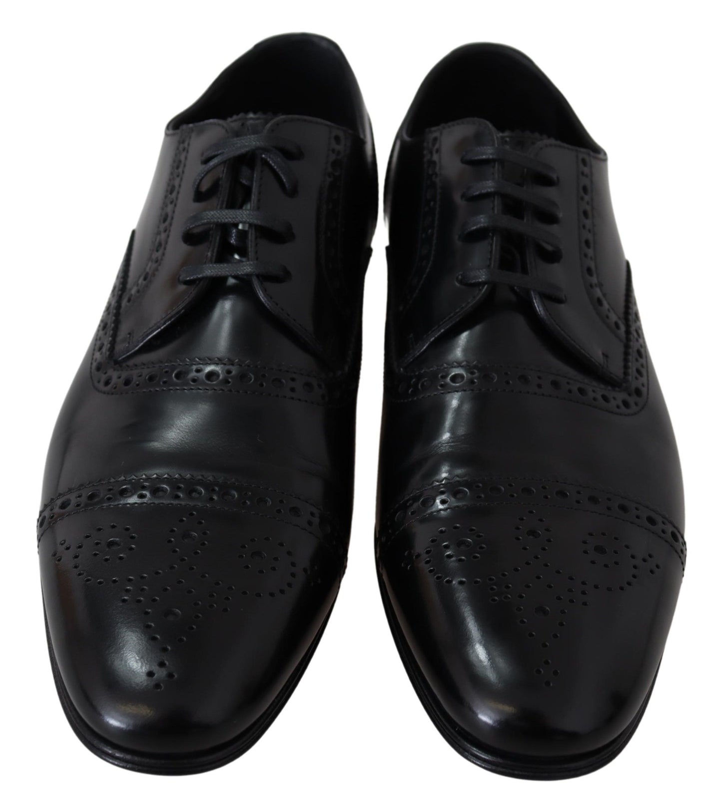  - Elegant Black Leather Formal Derby Shoes