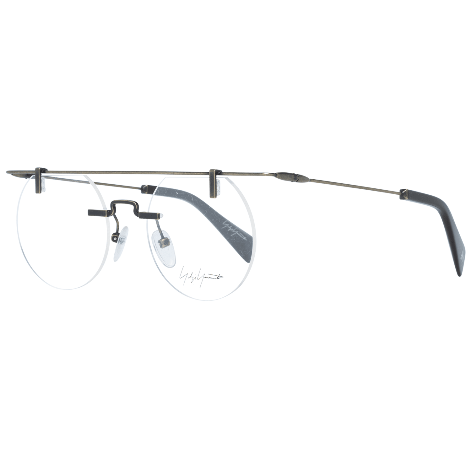 Yohji Yamamoto Men's Optical Frames – Gray Round Frame, 49mm