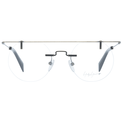 Yohji Yamamoto Men's Optical Frames – Gray Round Frame, 49mm