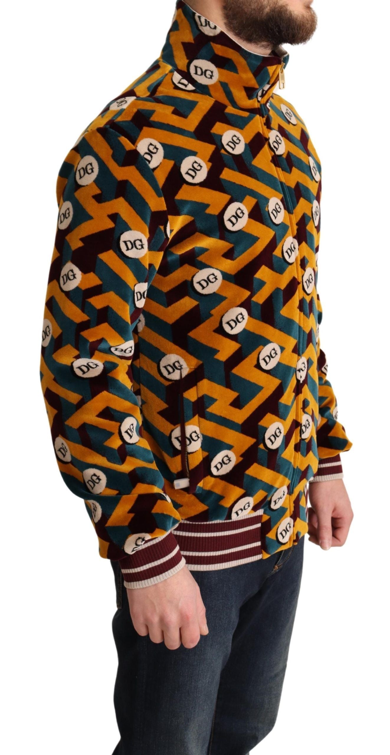  - Elegant Multicolor Zip Sweater