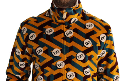 - Elegant Multicolor Zip Sweater