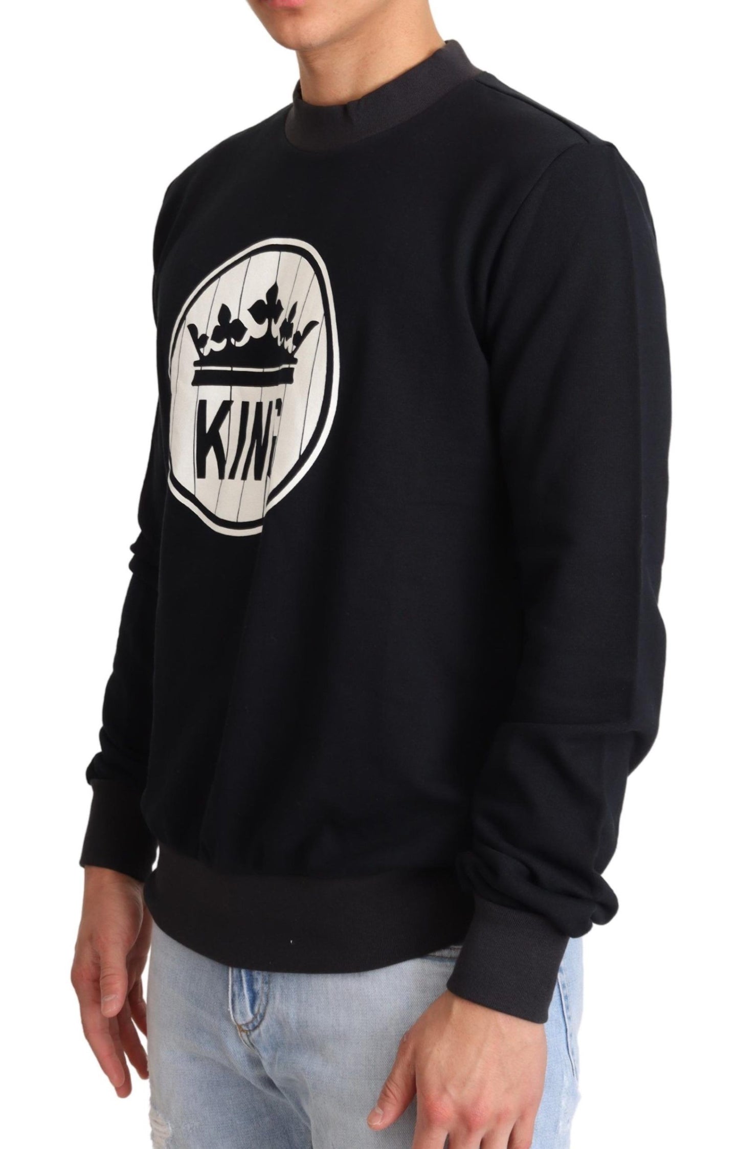  - Regal Crown Motive Crewneck Sweater