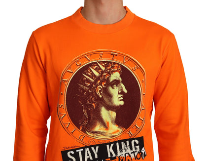  - Regal Crewneck Cotton Sweater in Orange