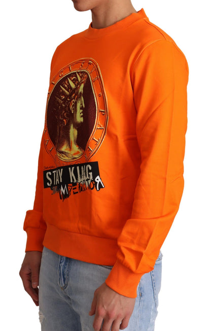  - Regal Crewneck Cotton Sweater in Orange