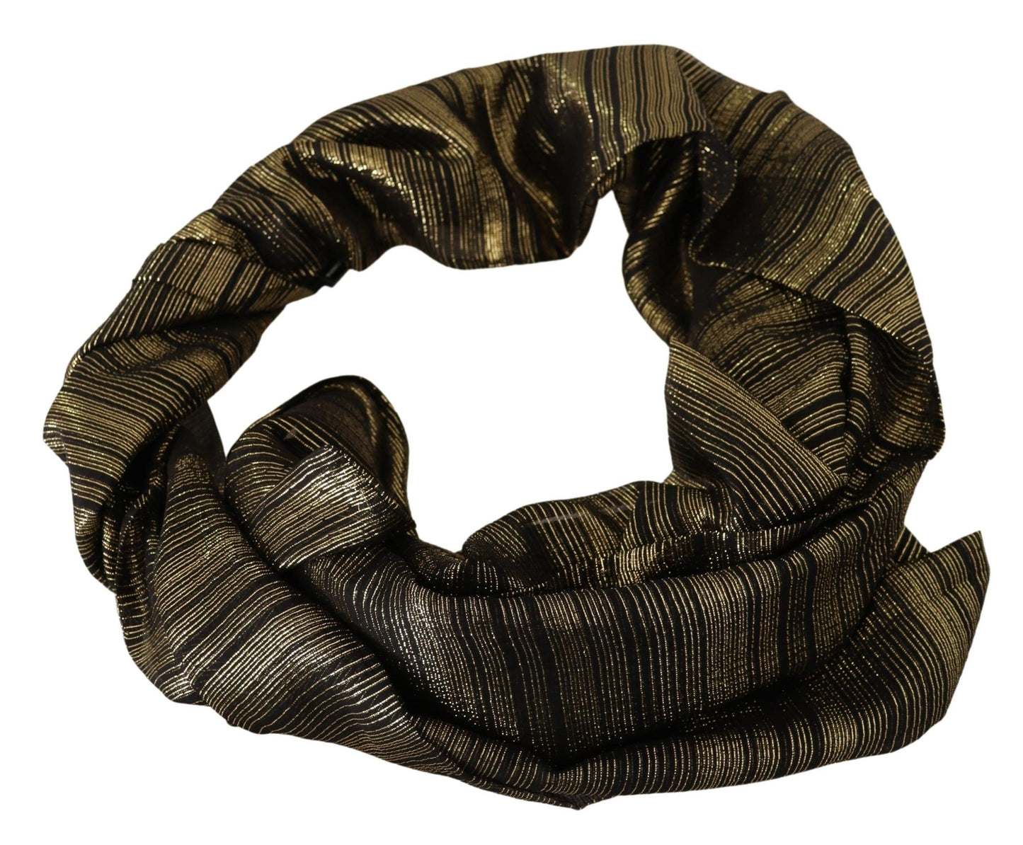  - Elegant Gold Silk Blend Scarf