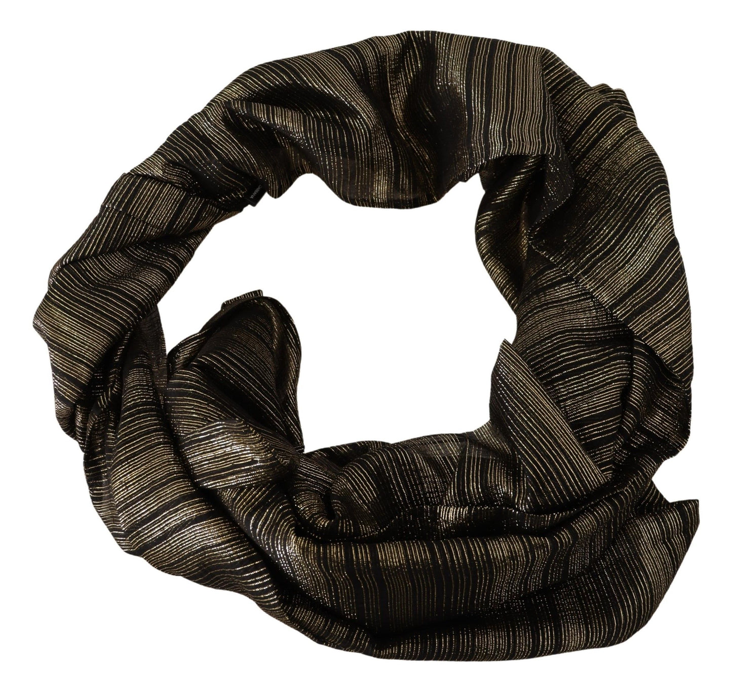  - Elegant Gold Silk Blend Scarf