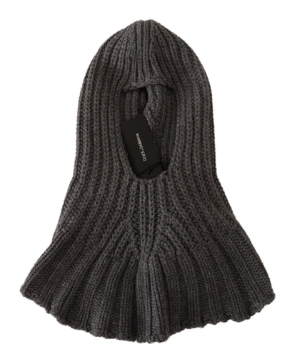  - Elegant Cashmere Hood Scarf in Gray