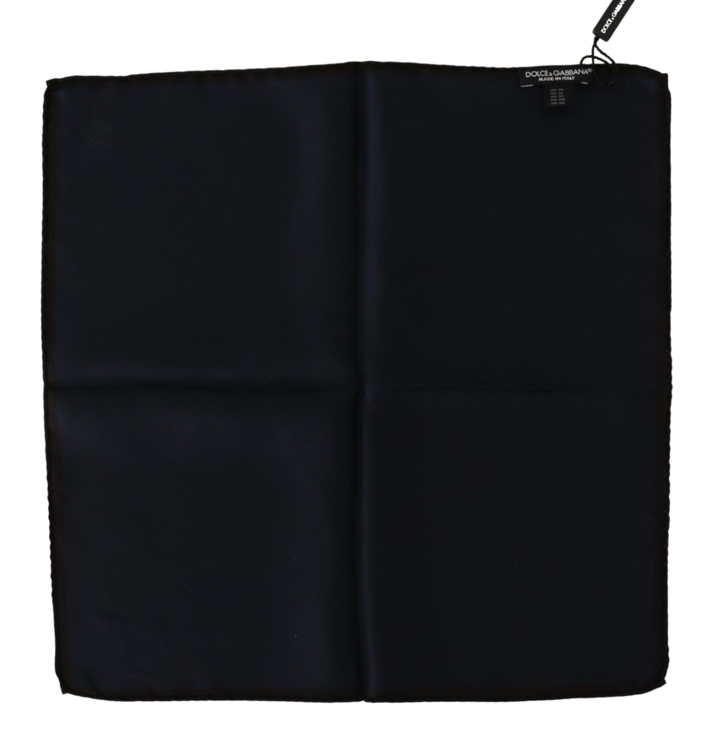  - Elegant Silk Black Pocket Square Handkerchief