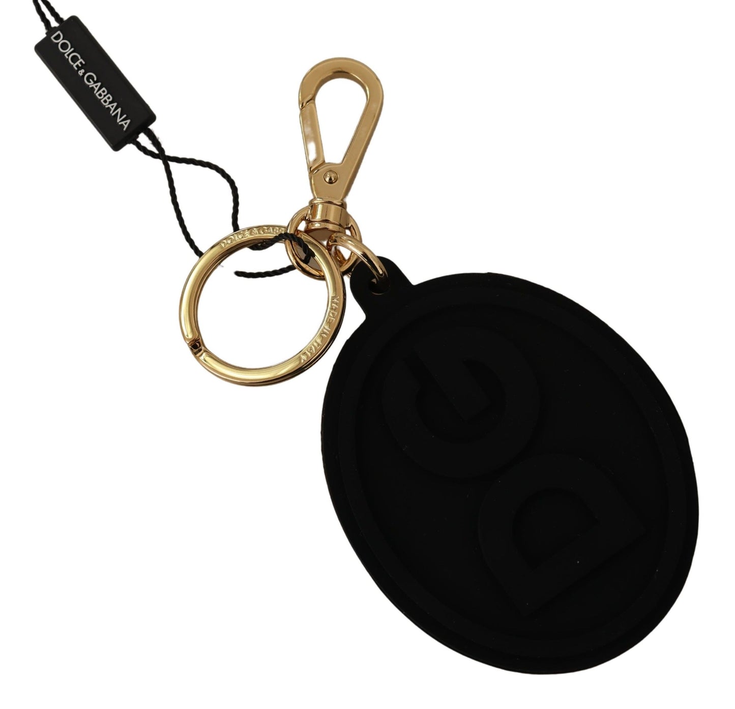  - Elegant Black and Gold Keychain Accessory