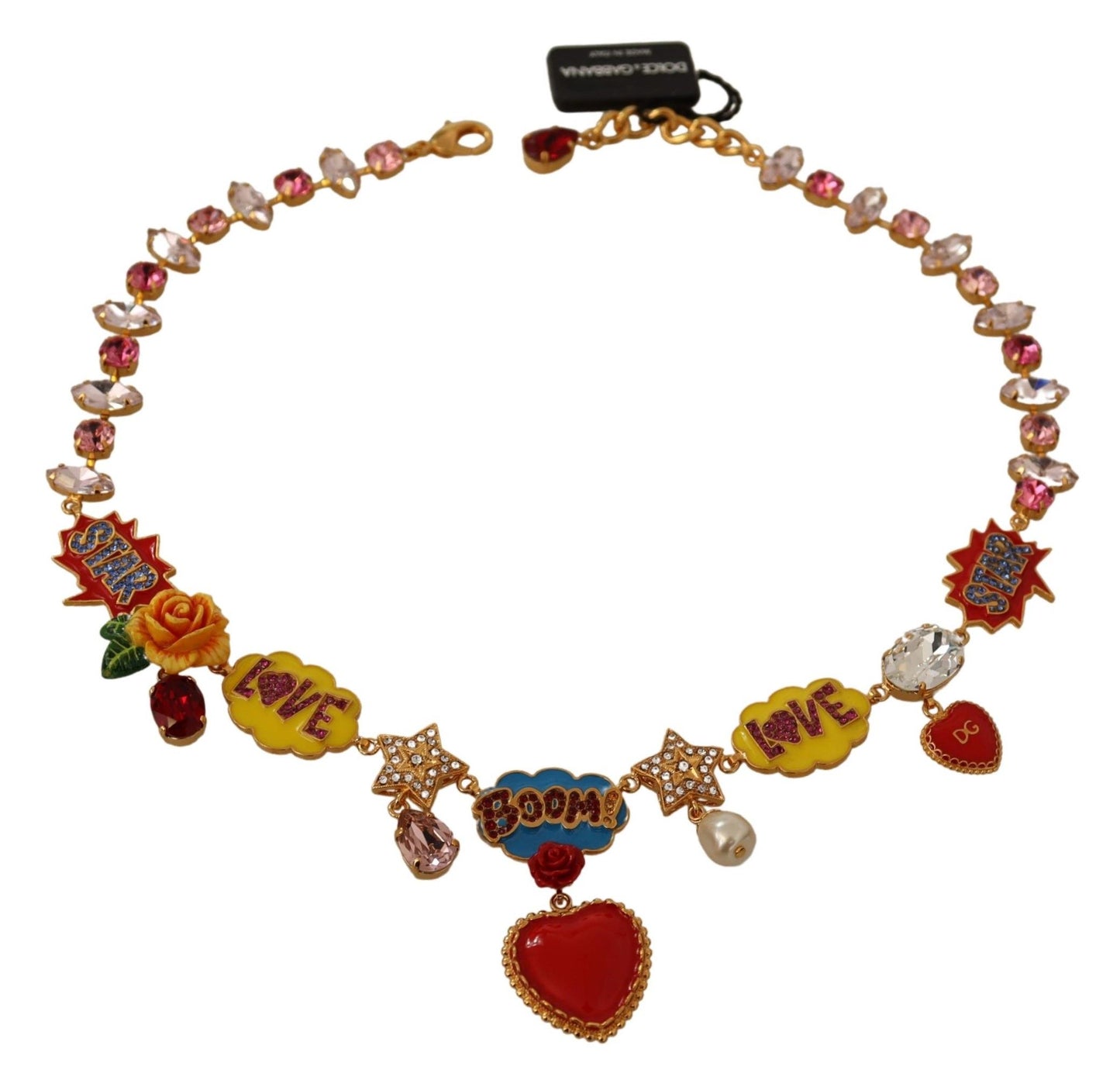  - Charm Necklace with Hand-Painted Elements