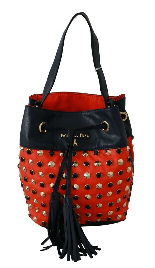  - Chic Red Shoulder Tote with Leather Strap