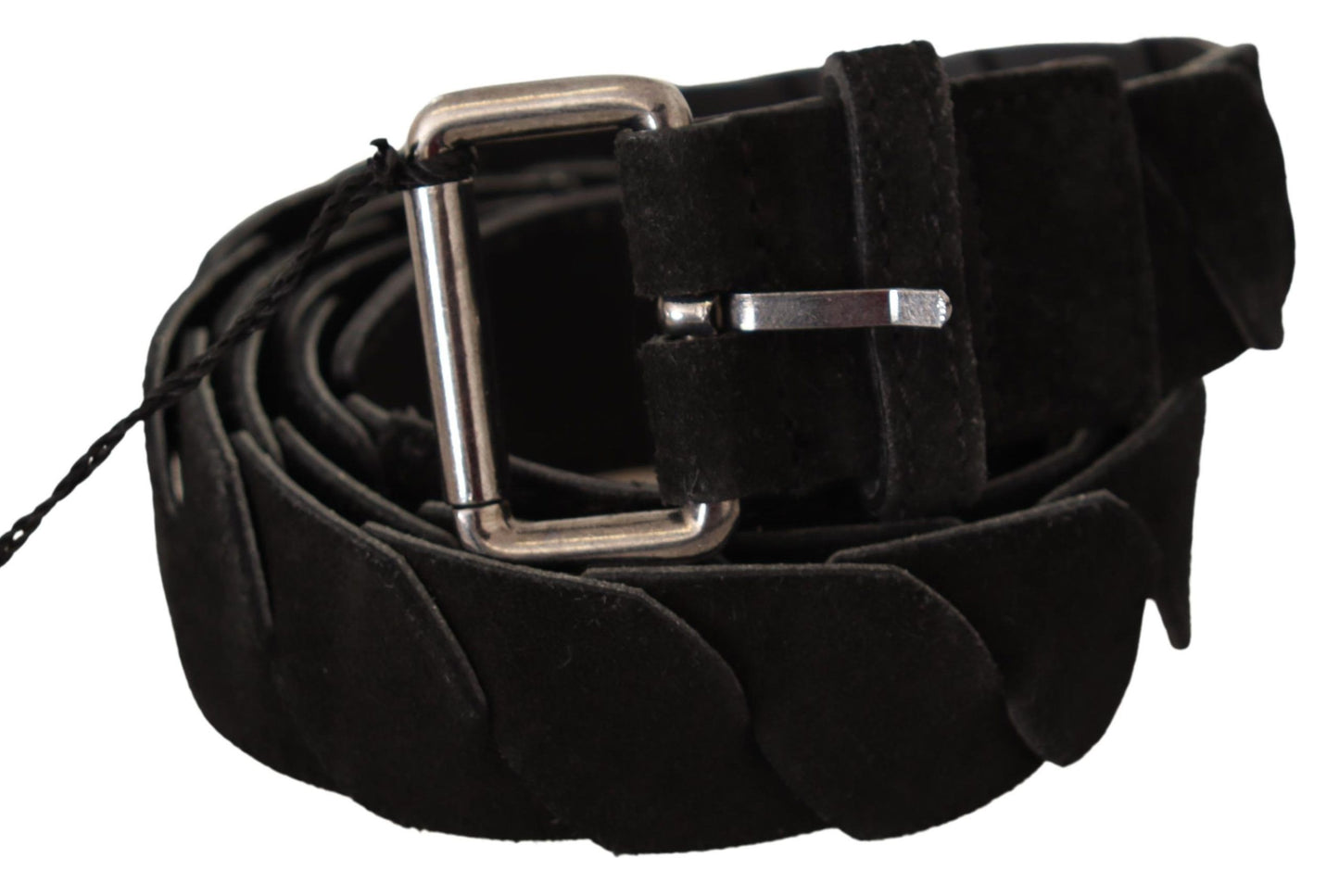  - Elegant Black Waist Belt with Metal Buckle