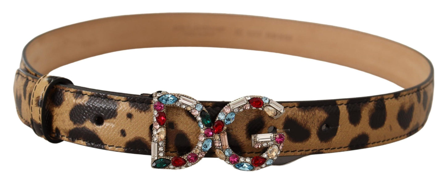  - Stunning Crystal-Embellished Leopard Belt