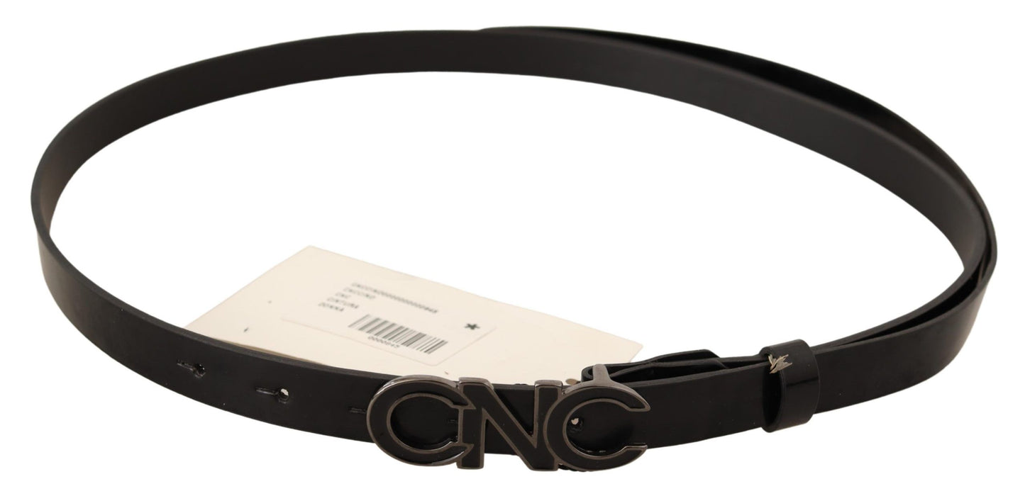  - Elegant Black Leather Fashion Belt