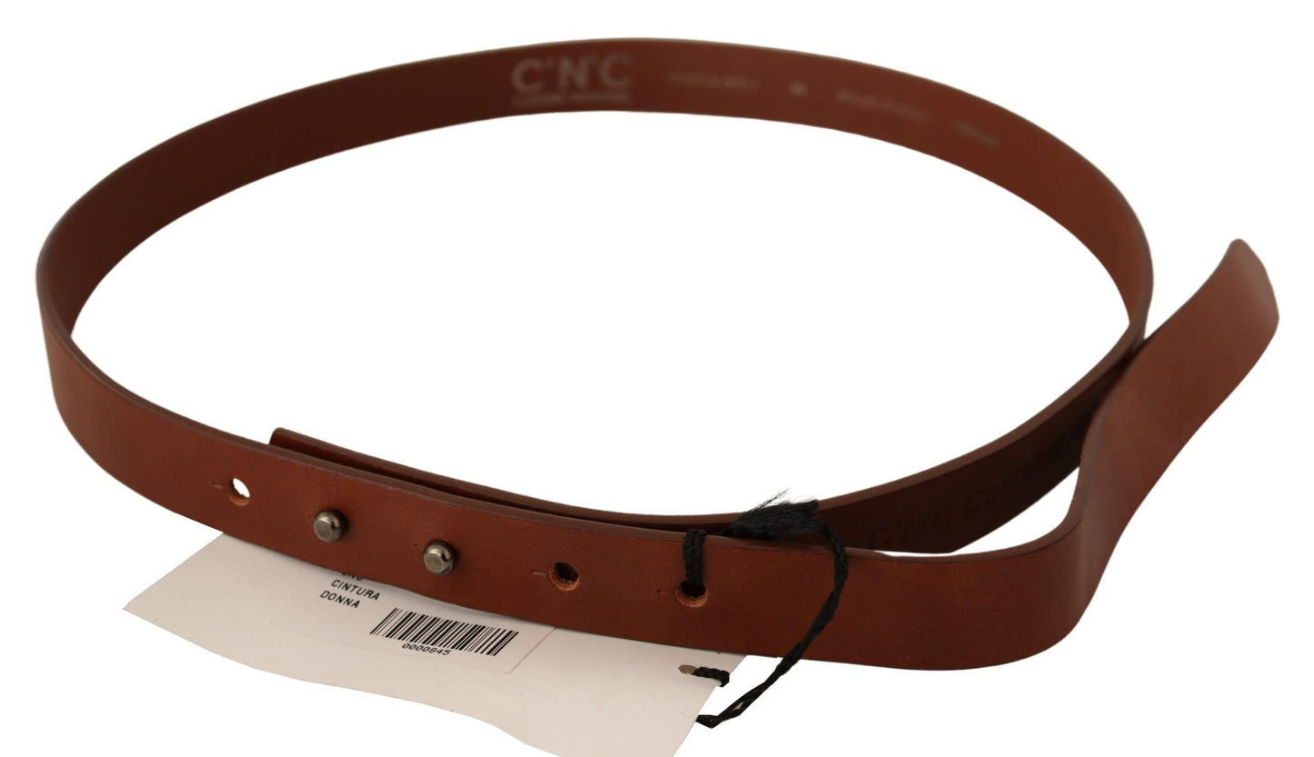  - Elegant Brown Leather Fashion Belt