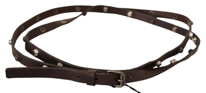  - Chic Brown Leather Fashion Belt with Silver Buckle