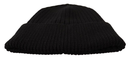  - Elegant Cable Knit Wool Beanie with Fleece Liner