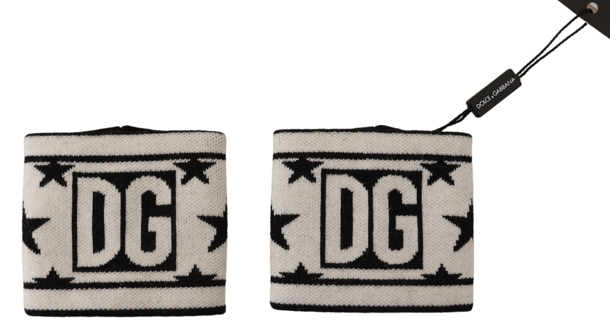 Elegant Monochrome Wool Wristband Set by Dolce & Gabbana