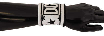  - Elegant Monochrome Wool Wristband Set