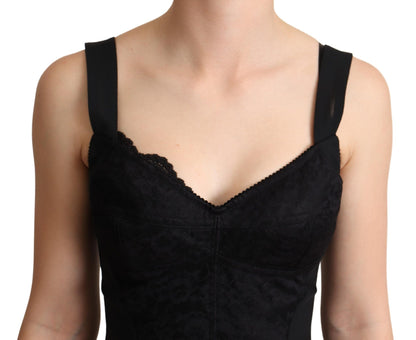 Elegant Black Lace Bodysuit Corset Dress - The Luxe Alliance