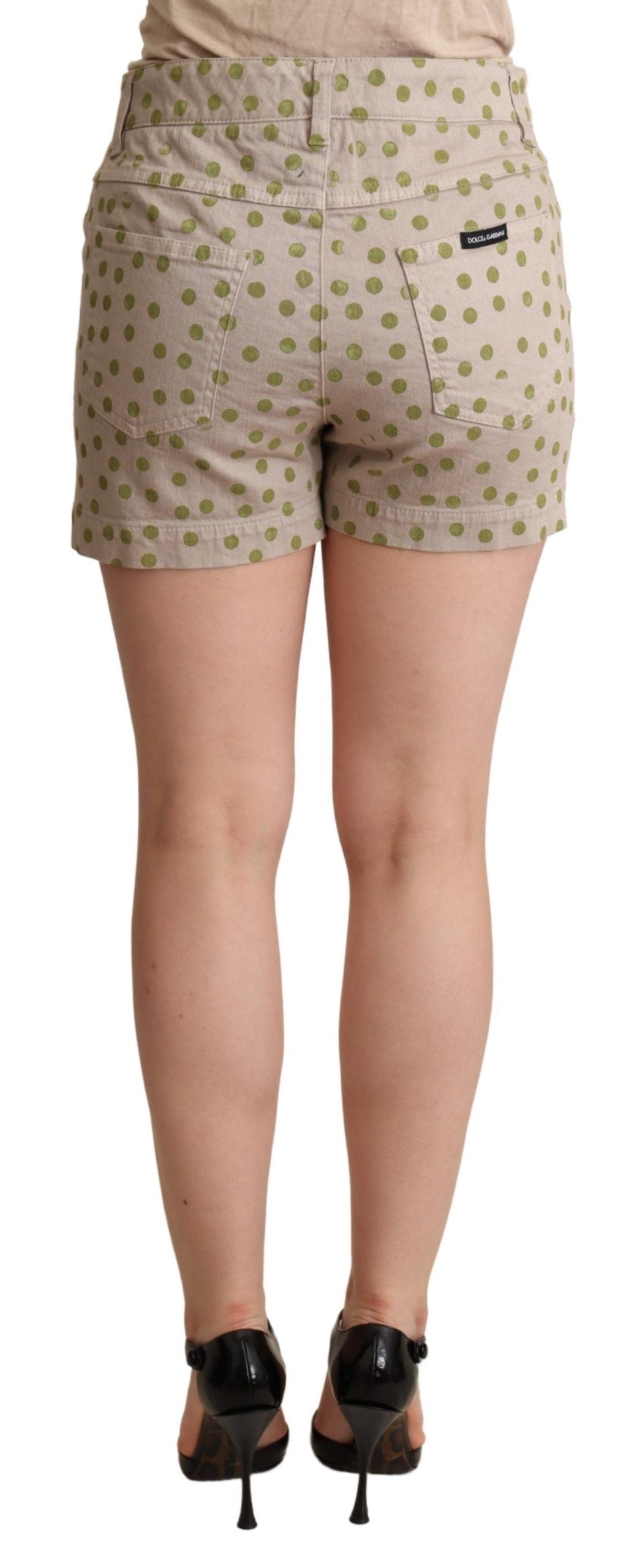  - Chic Polka Dot Cotton Stretch Shorts