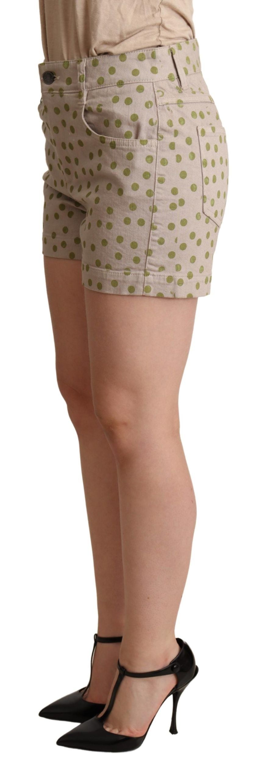  - Chic Polka Dot Cotton Stretch Shorts