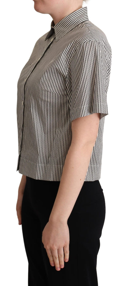  - Elegant Striped Cotton Polo for Women