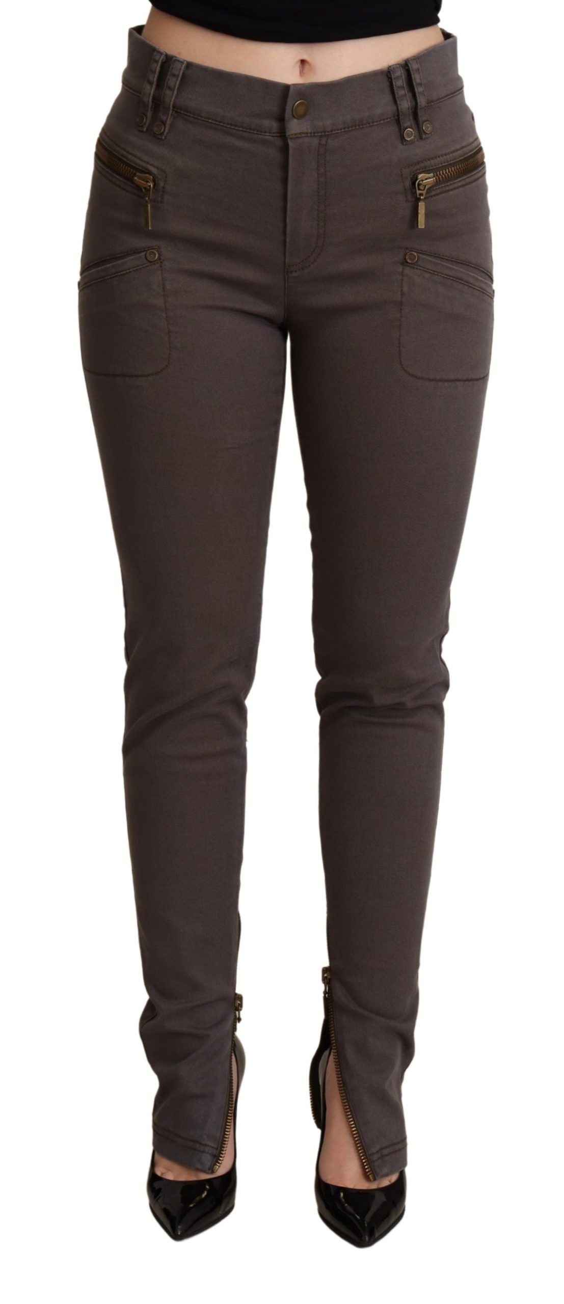  - Chic Brown Slim-Fit Skinny Jeans