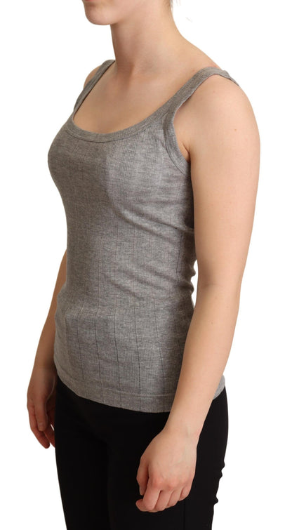  - Elegant Sleeveless Gray Tank Top