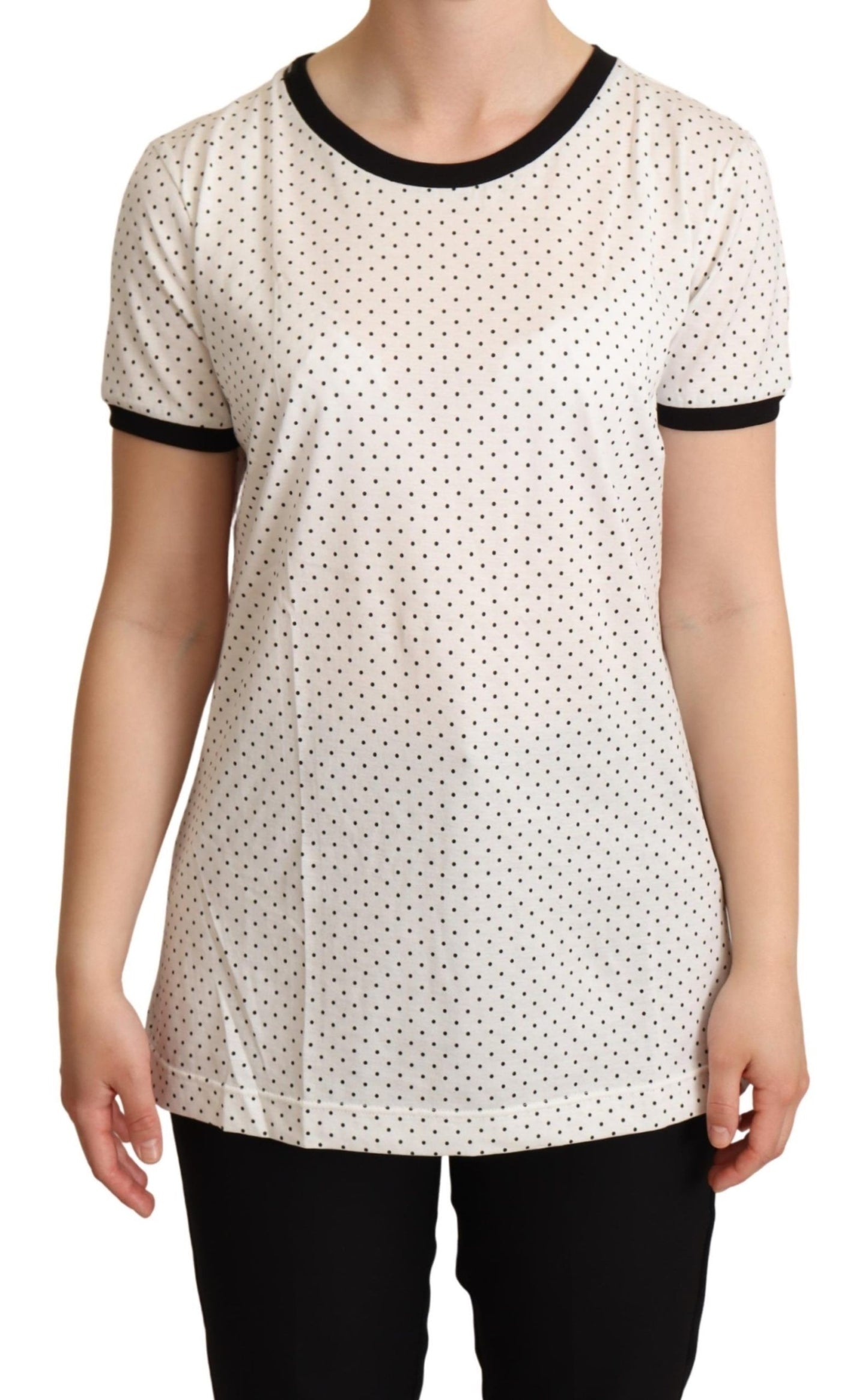  - Polka Dot Crewneck Cotton Tee