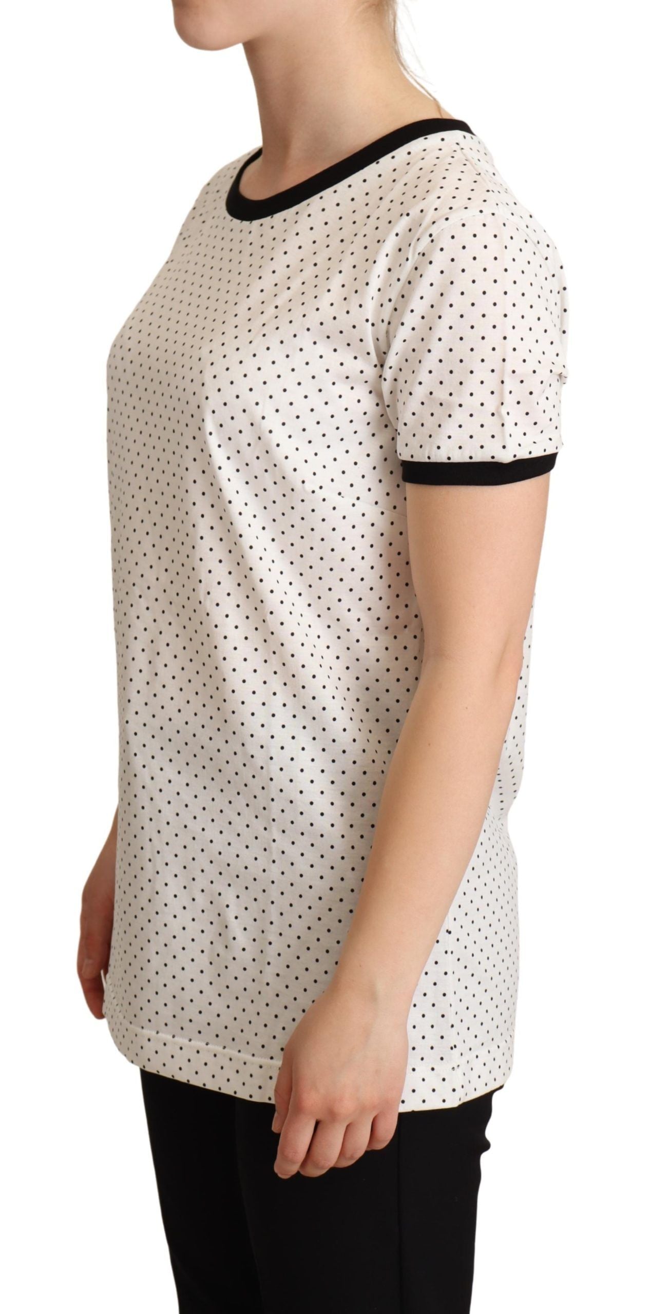  - Polka Dot Crewneck Cotton Tee