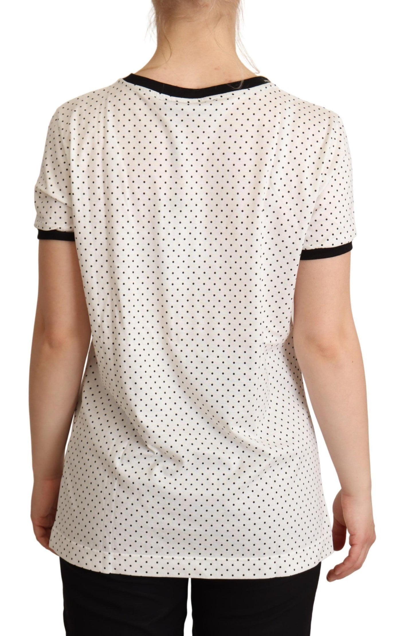  - Polka Dot Crewneck Cotton Tee