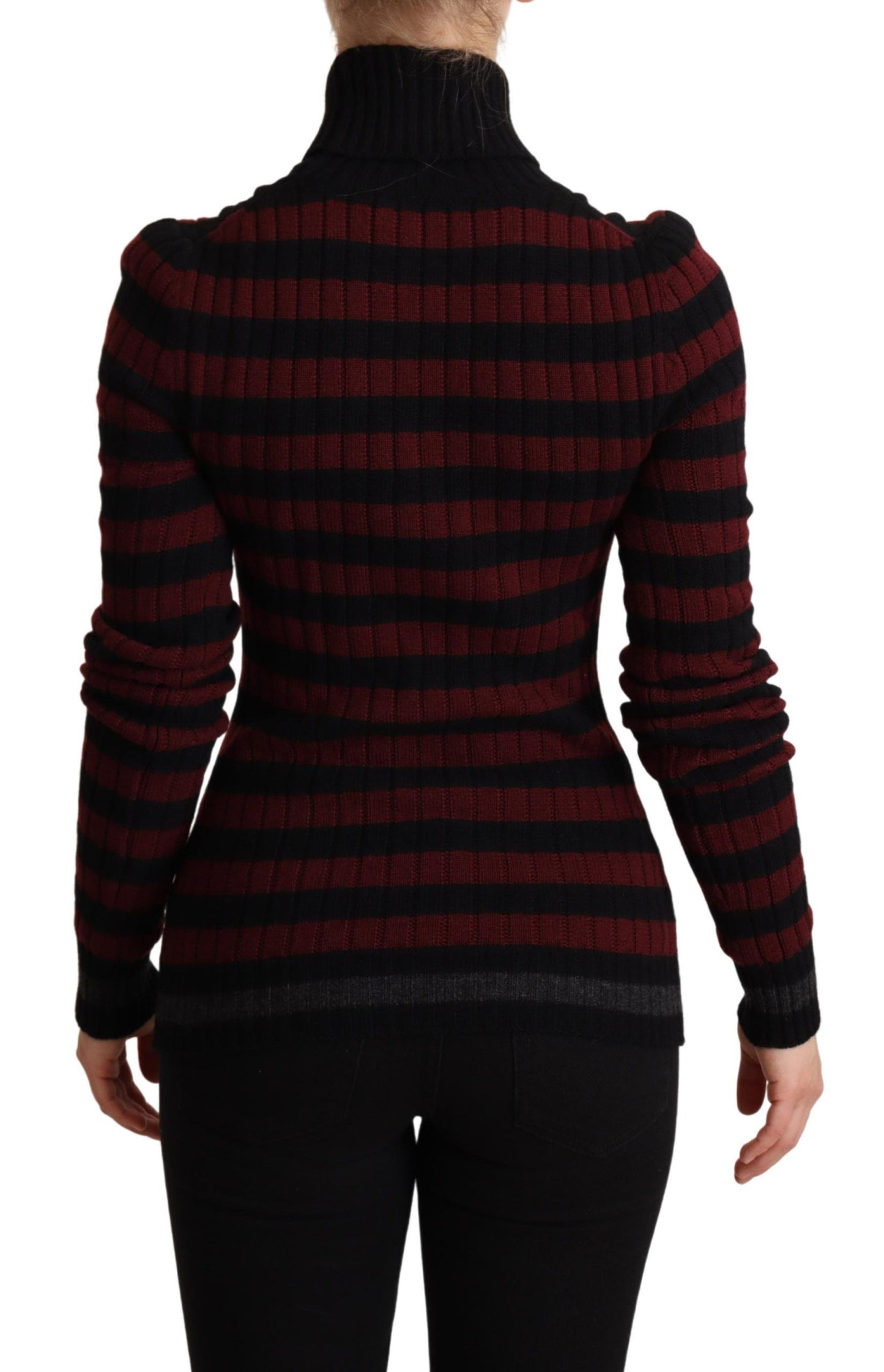  - Chic Striped Wool-Cashmere Sweater