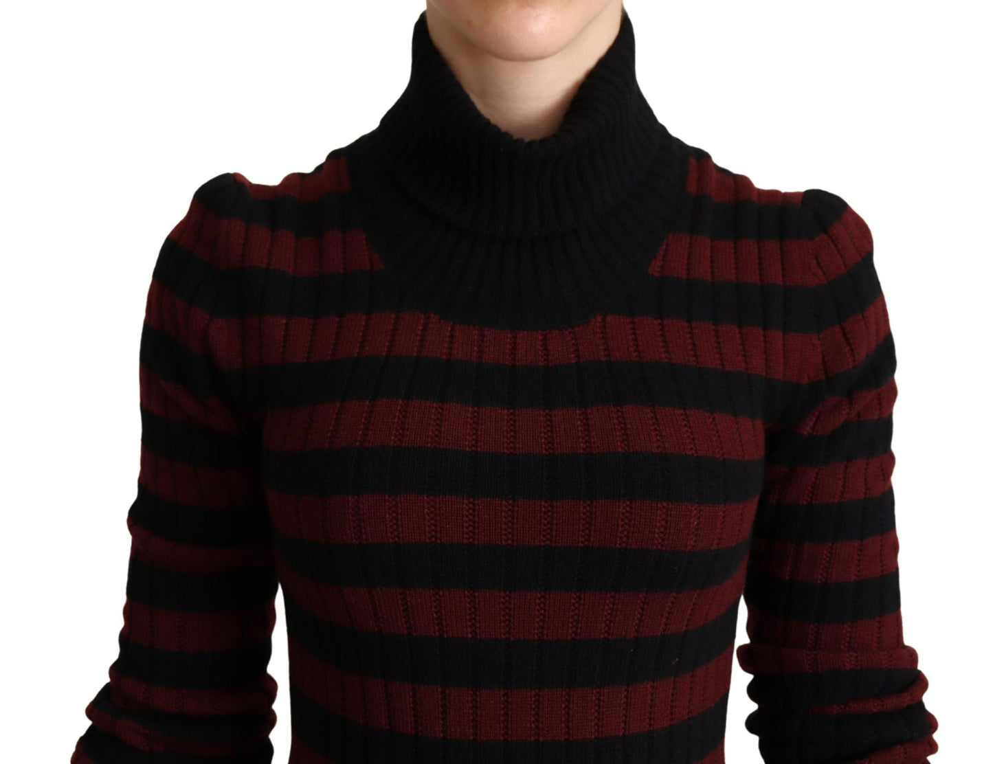  - Chic Striped Wool-Cashmere Sweater