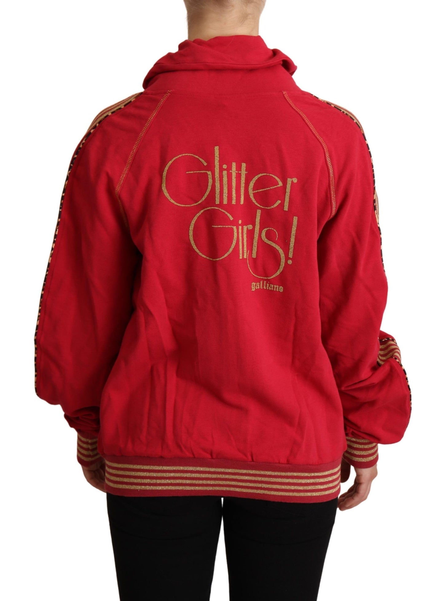  - Radiant Red Cotton Full Zip Hooded Jacket