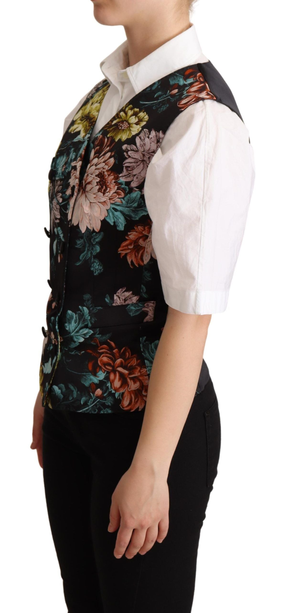  - Exquisite Floral Jacquard Waistcoat