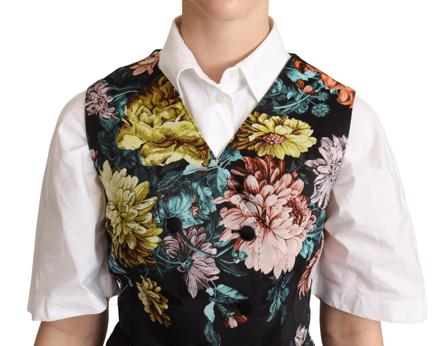  - Exquisite Floral Jacquard Waistcoat