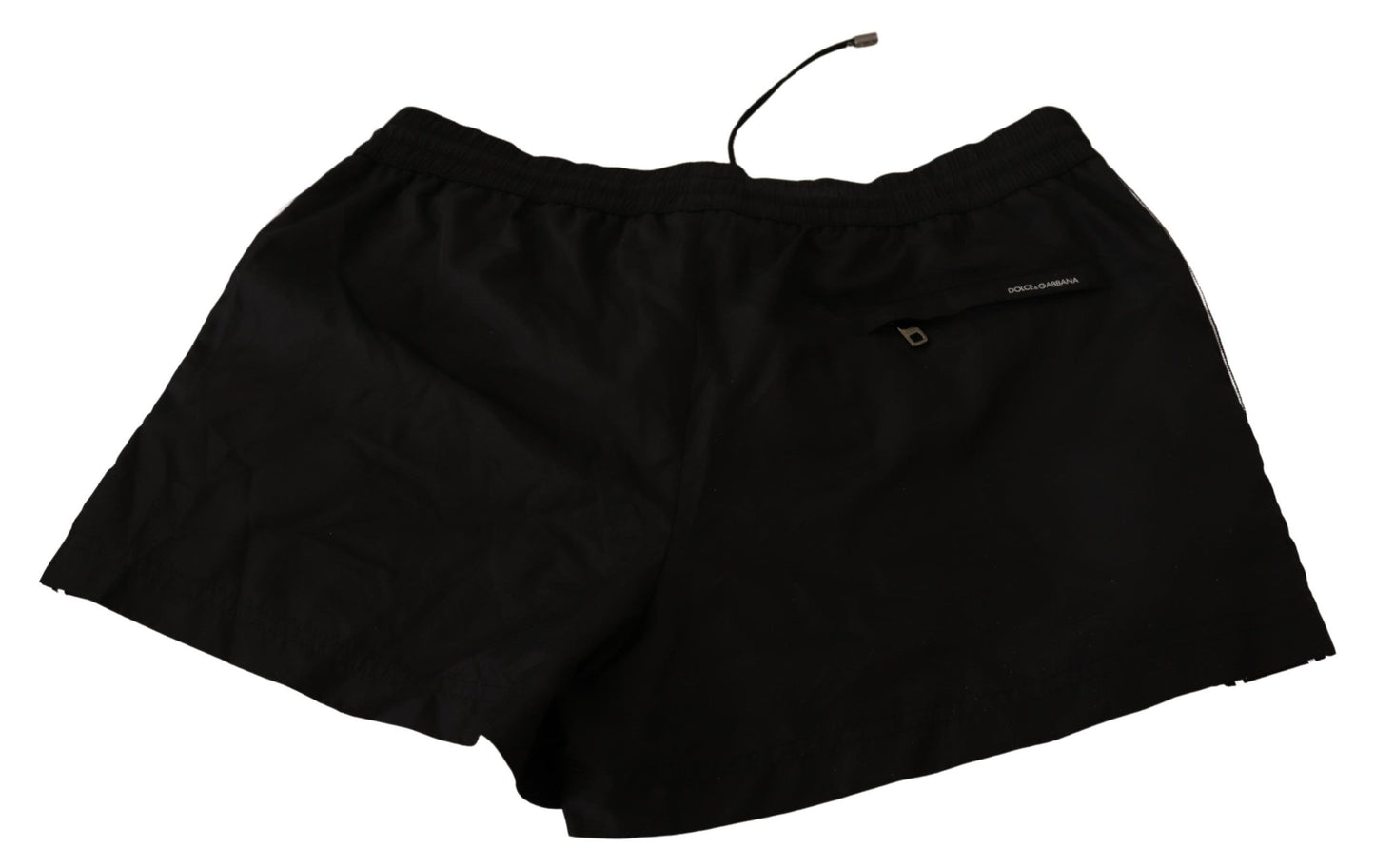  - Elegant Black KING Motive Swim Trunks