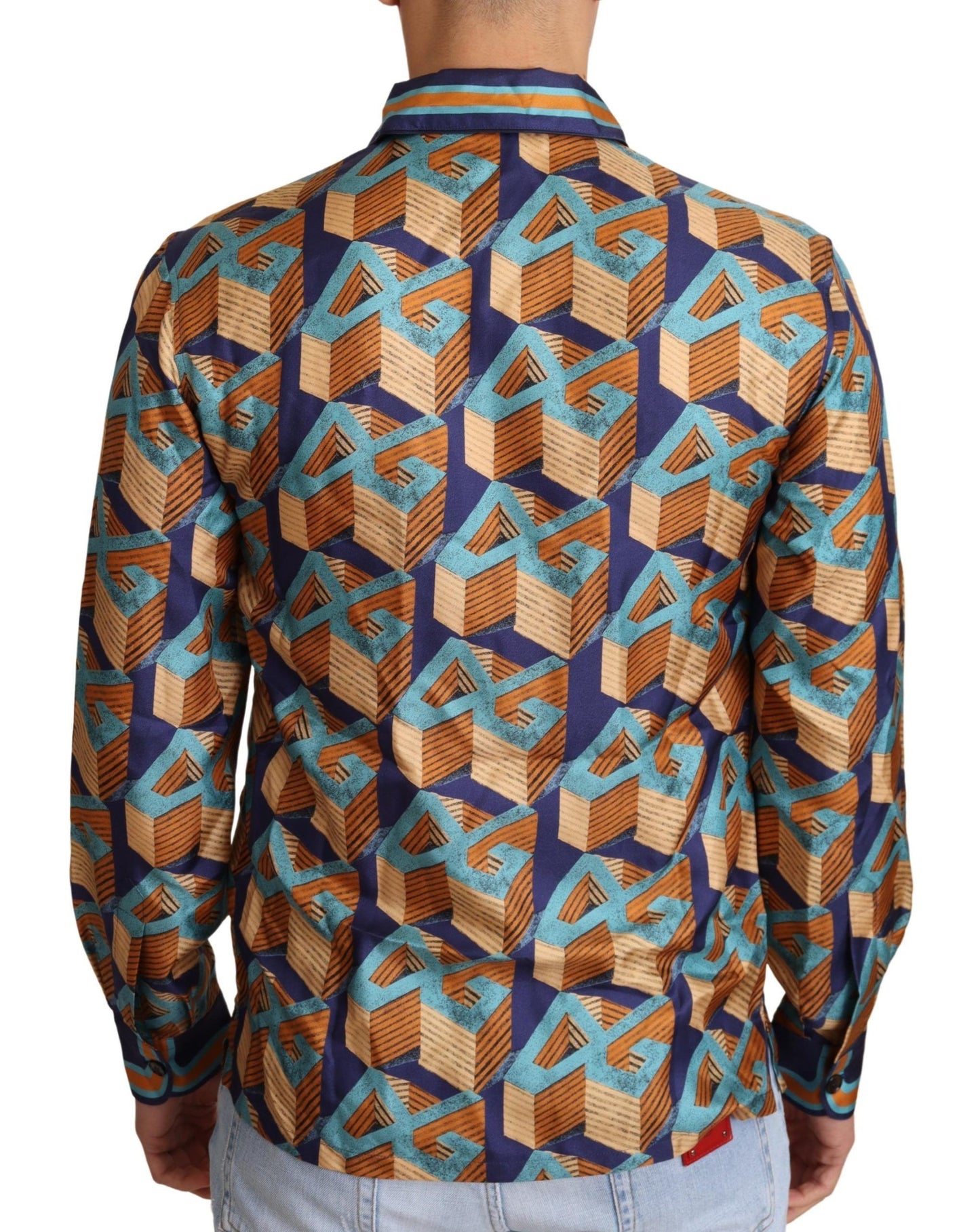  - Elegant Silk Casual Shirt with DG Logo