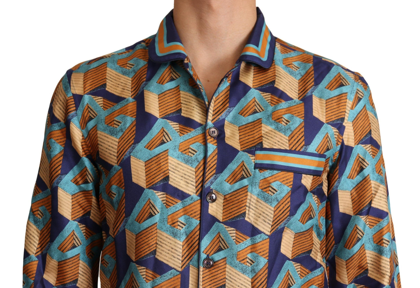  - Elegant Silk Casual Shirt with DG Logo