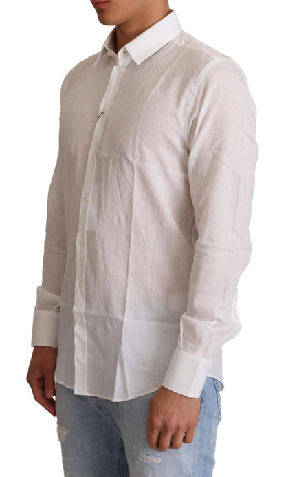  - Elegant White Slim Fit Martini Dress Shirt