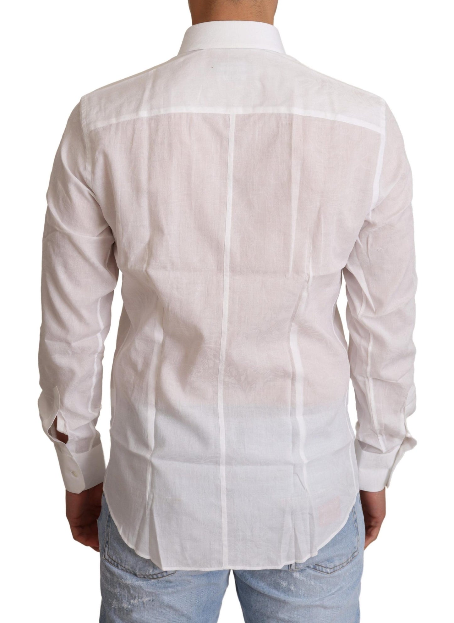  - Elegant White Slim Fit Martini Dress Shirt