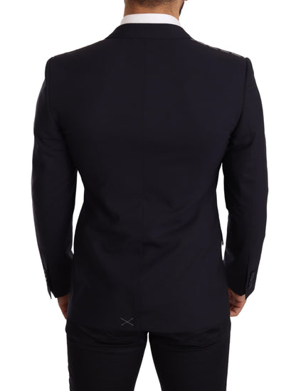  - Elegant Navy Martini Blazer by Renowned Tailors